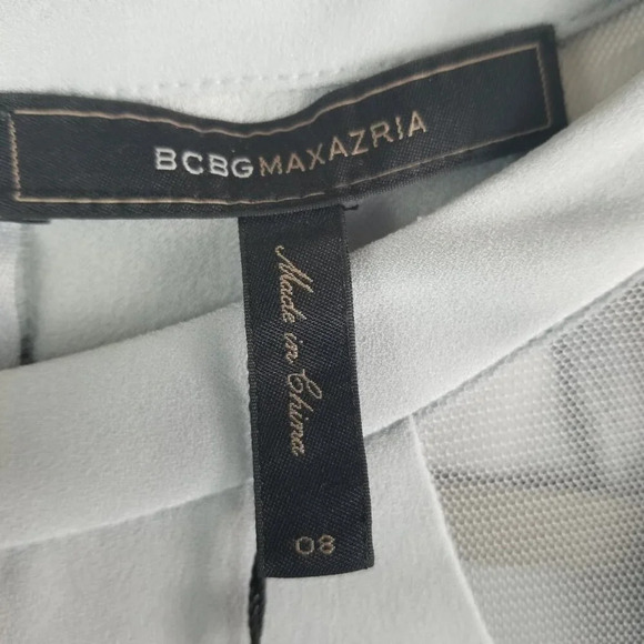 NWT. BCB Maxazria Alycia Women's Gray Classic Sheath Short-Sleeve Dress Sz 8 - Picture 3 of 5